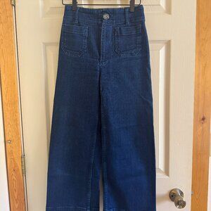 Anthropologie The Colette Crop High-Rise Wide-Leg Jeans by Maeve